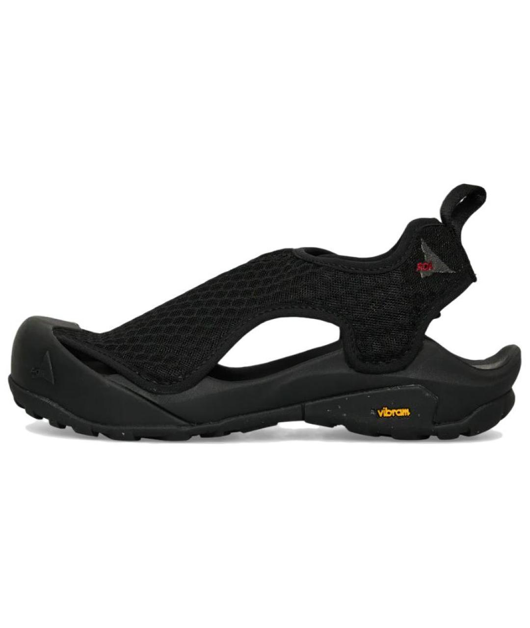 ROA Черные текстильные сандалии, фото 2