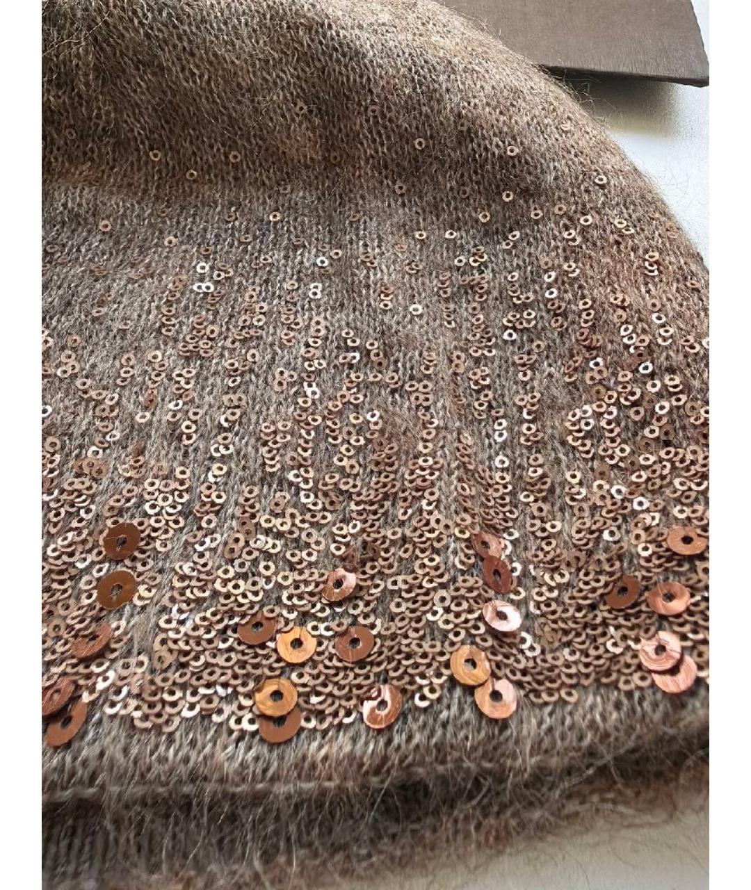 LOUIS VUITTON Бежевая шерстяная шапка, фото 3