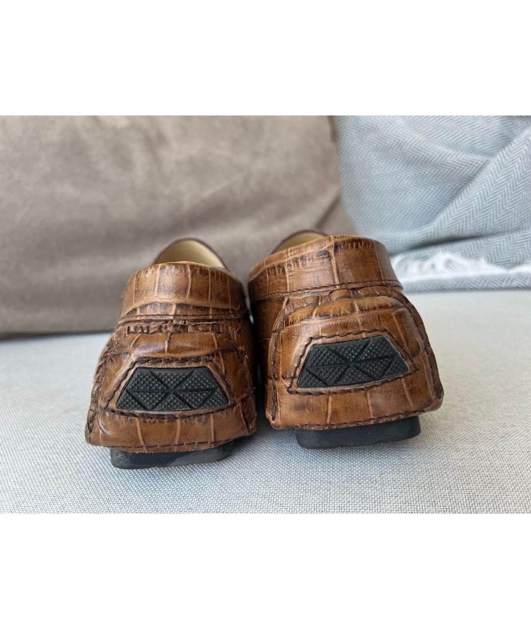 CORNELIANI Коричневые кожаные лоферы, фото 3