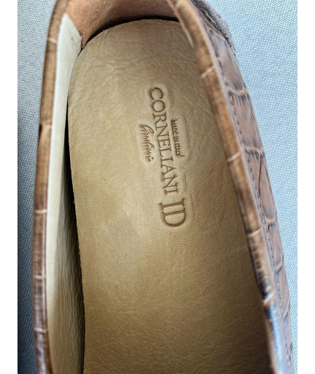 CORNELIANI Коричневые кожаные лоферы, фото 6