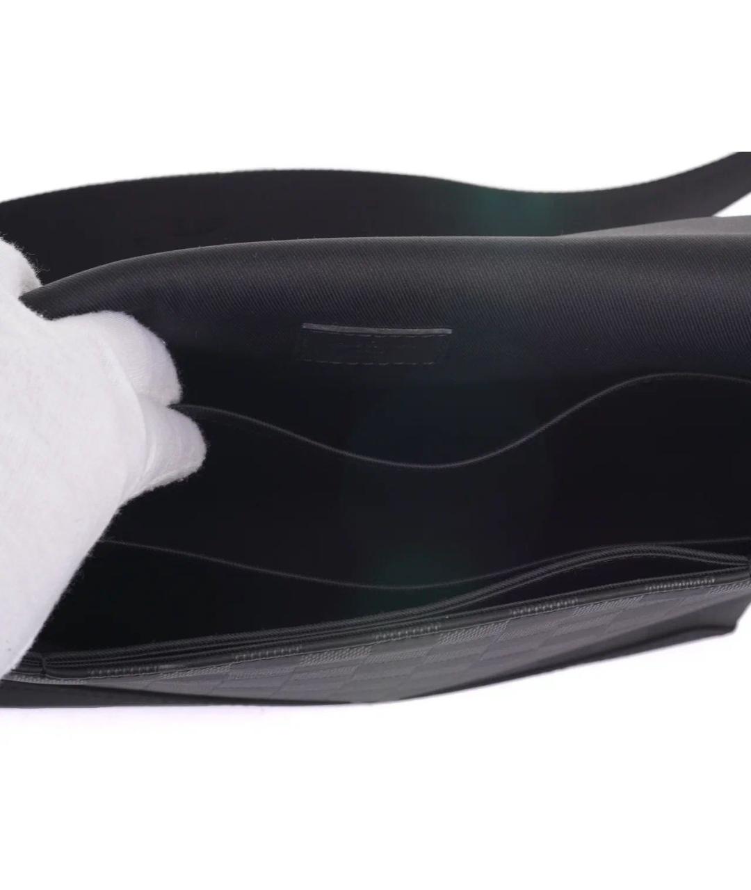 LOUIS VUITTON Черная кожаная сумка на плечо, фото 8