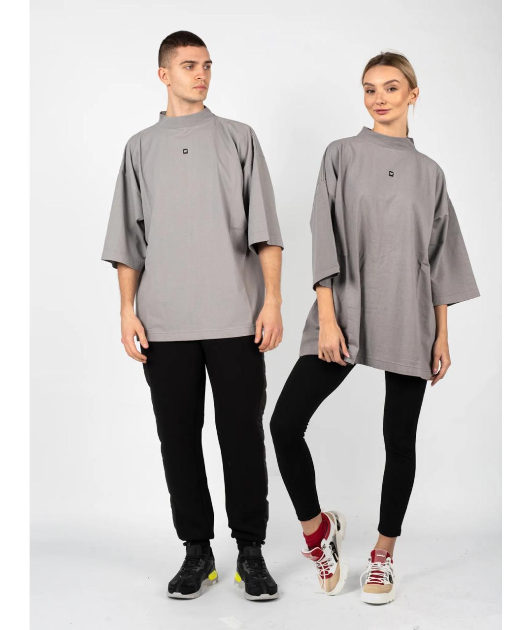 YEEZY Серая хлопковая футболка, фото 2
