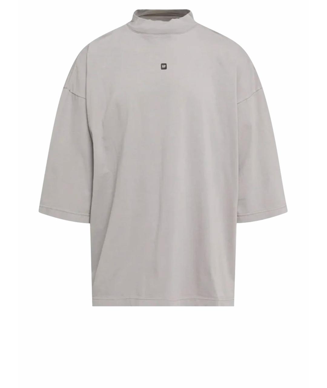 YEEZY Серая хлопковая футболка, фото 1