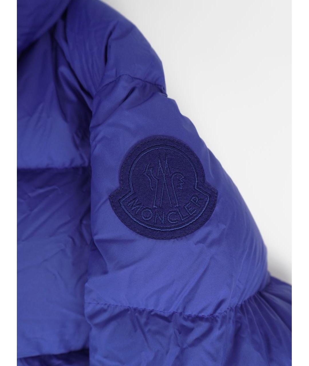 MONCLER Фиолетовый полиамидовый пуховик, фото 5