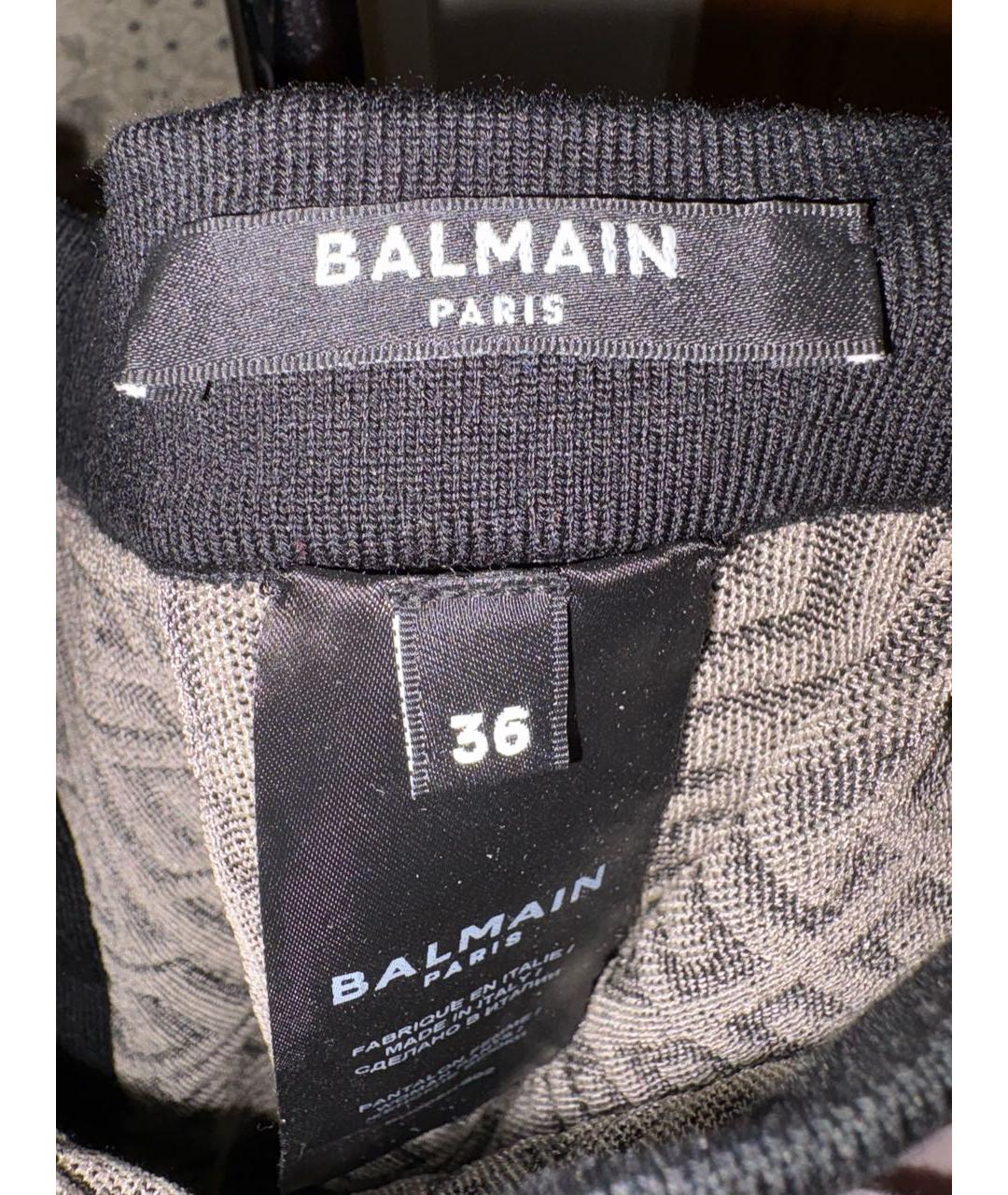BALMAIN Горчичные вискозные леггинсы и велосипедки, фото 3