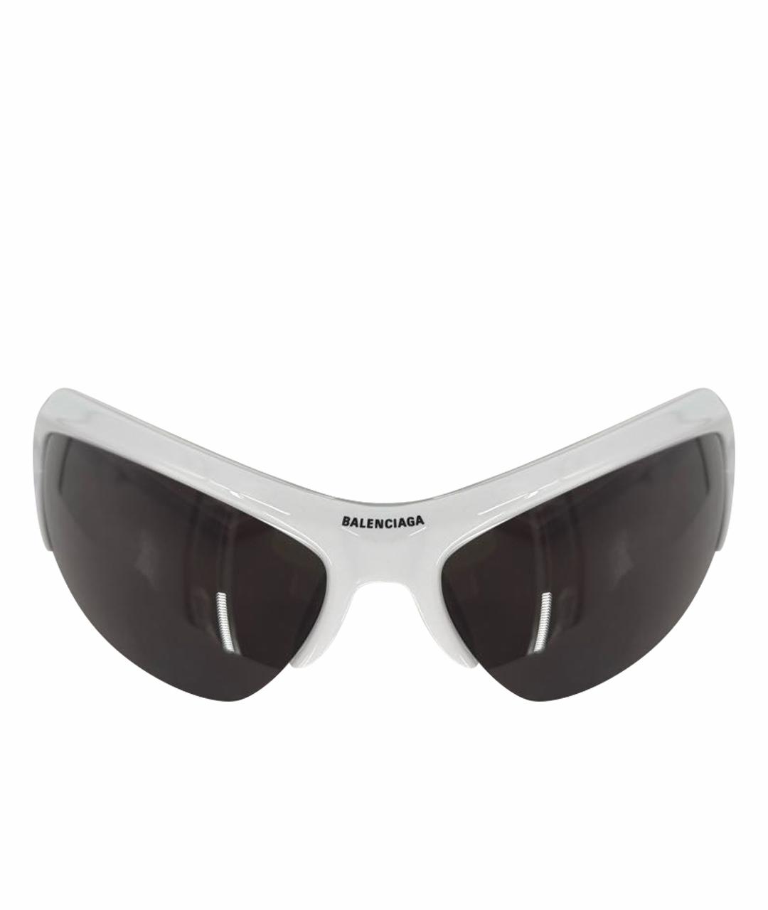 BALENCIAGA Белые пластиковые солнцезащитные очки, фото 1