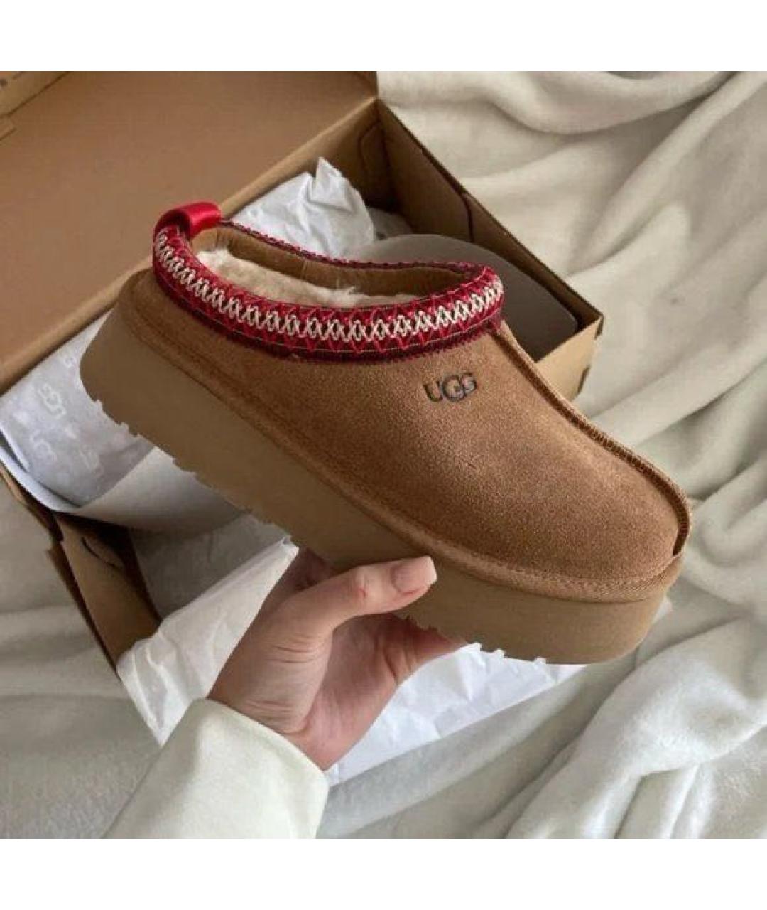 UGG AUSTRALIA Коричневые замшевые сабо, фото 6