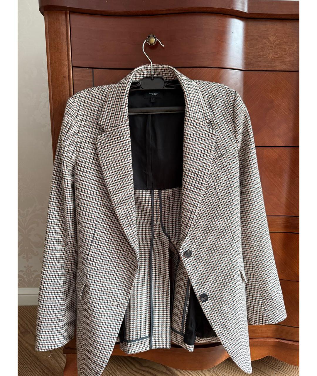 THEORY Коричневый хлопковый жакет/пиджак, фото 5