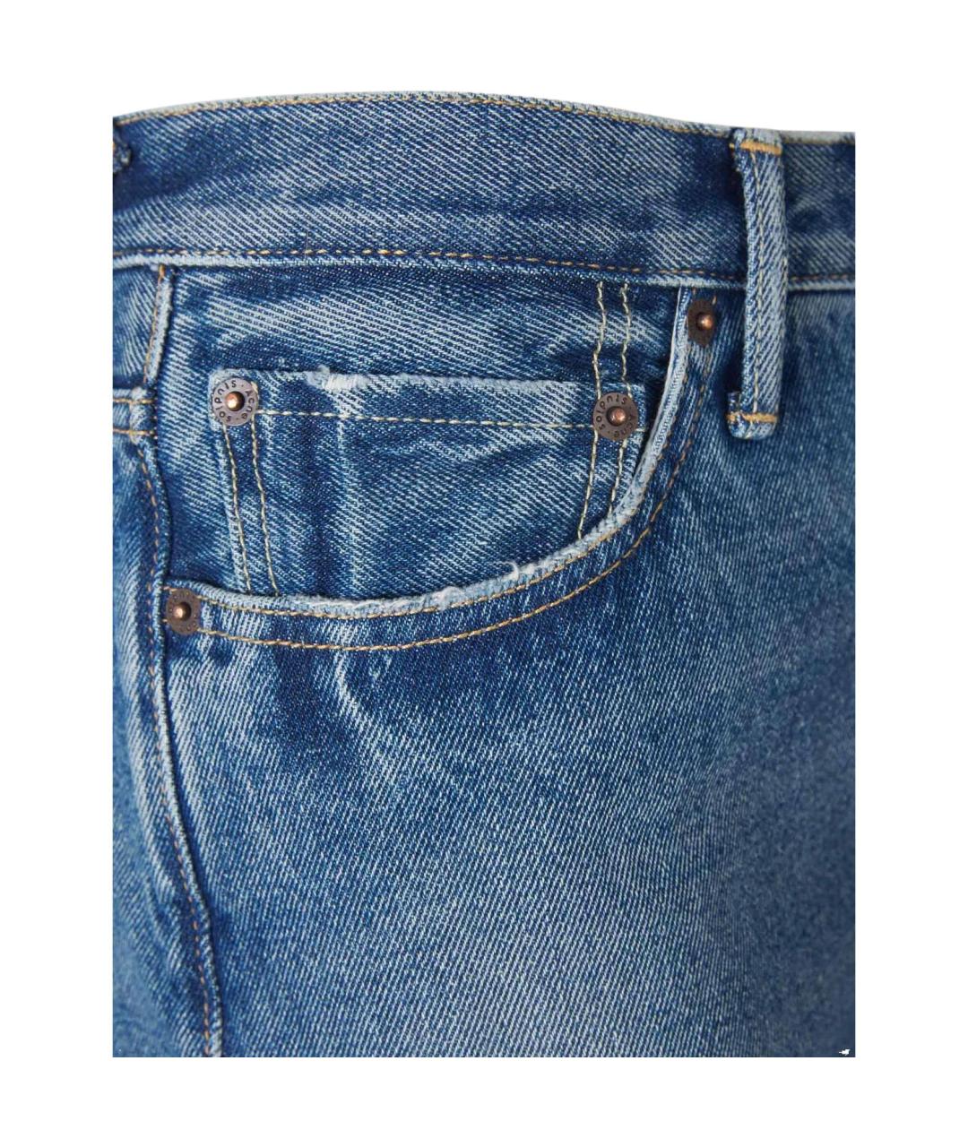 ACNE STUDIOS Синие хлопковые джинсы слим, фото 3