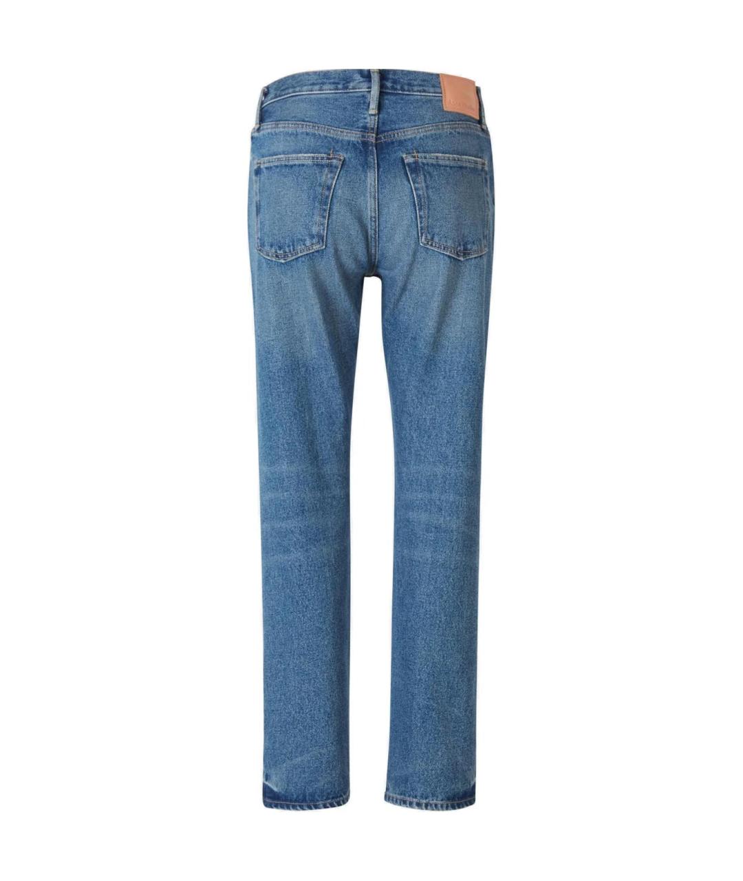 ACNE STUDIOS Синие хлопковые джинсы слим, фото 2
