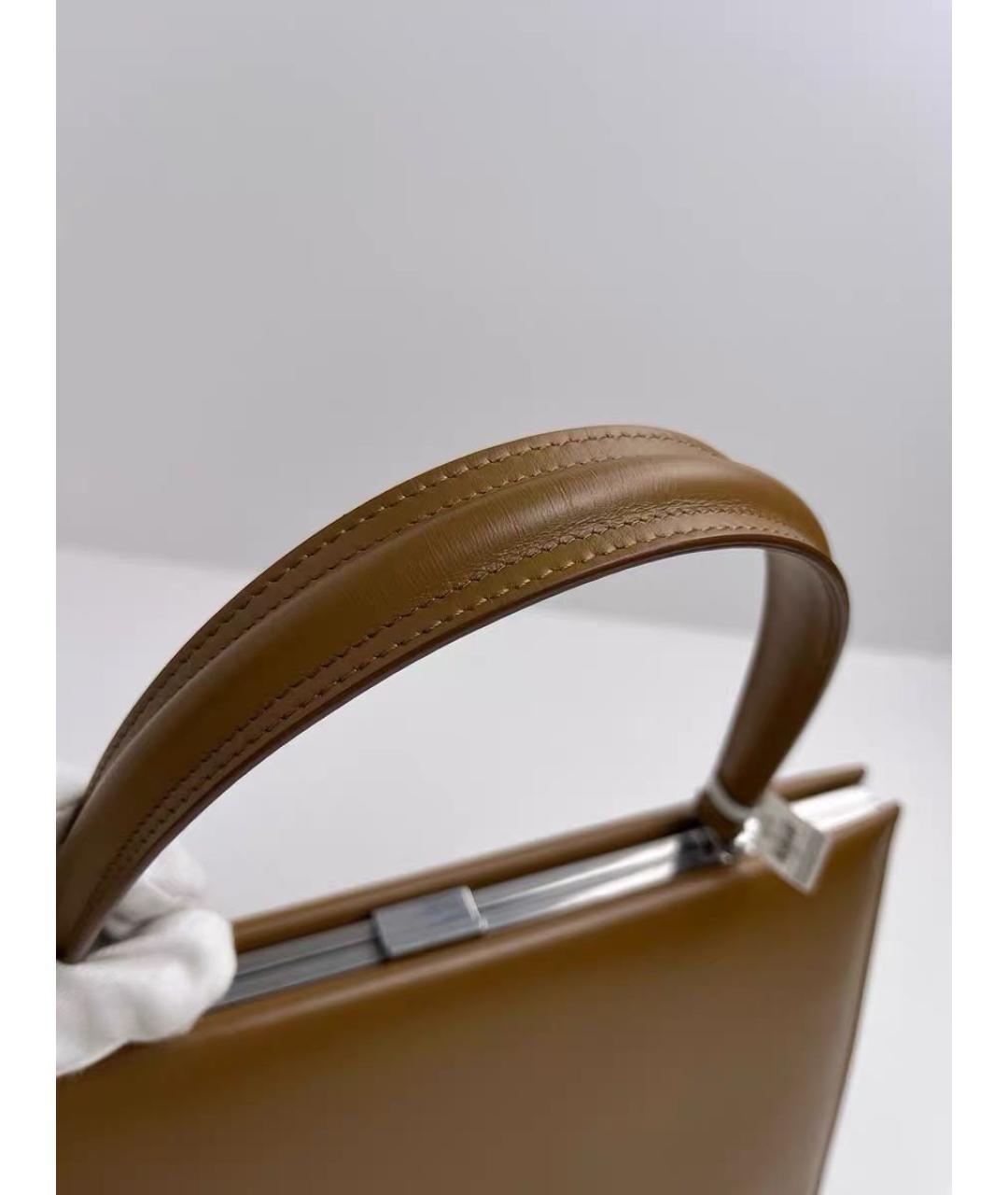 CELINE Коричневая кожаная сумка тоут, фото 7