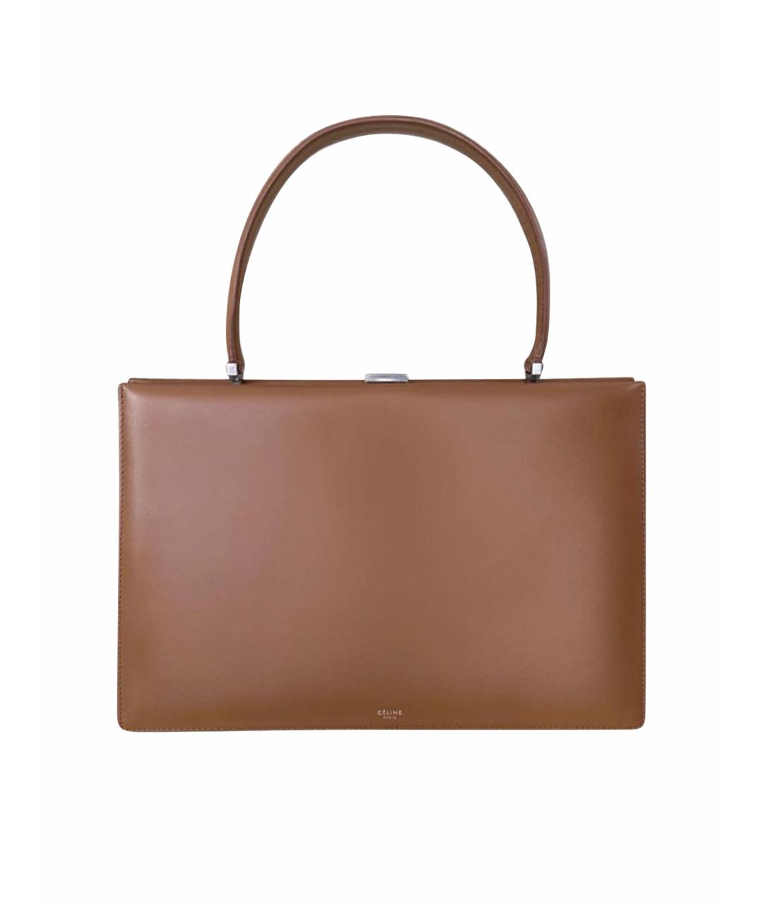 CELINE Коричневая кожаная сумка тоут, фото 1