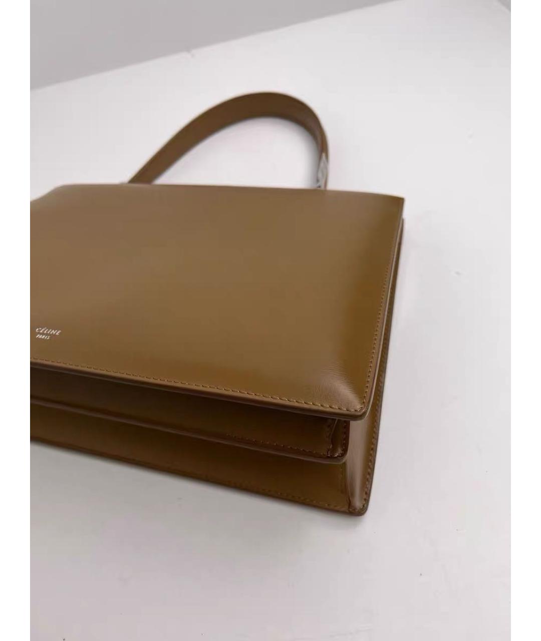 CELINE Коричневая кожаная сумка тоут, фото 5