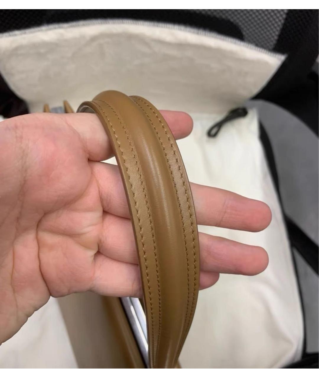 CELINE Коричневая кожаная сумка тоут, фото 8