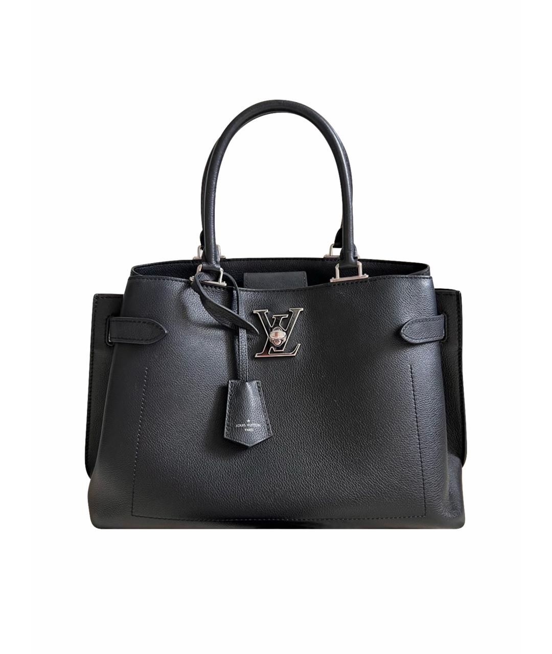 LOUIS VUITTON Черная кожаная сумка тоут, фото 1