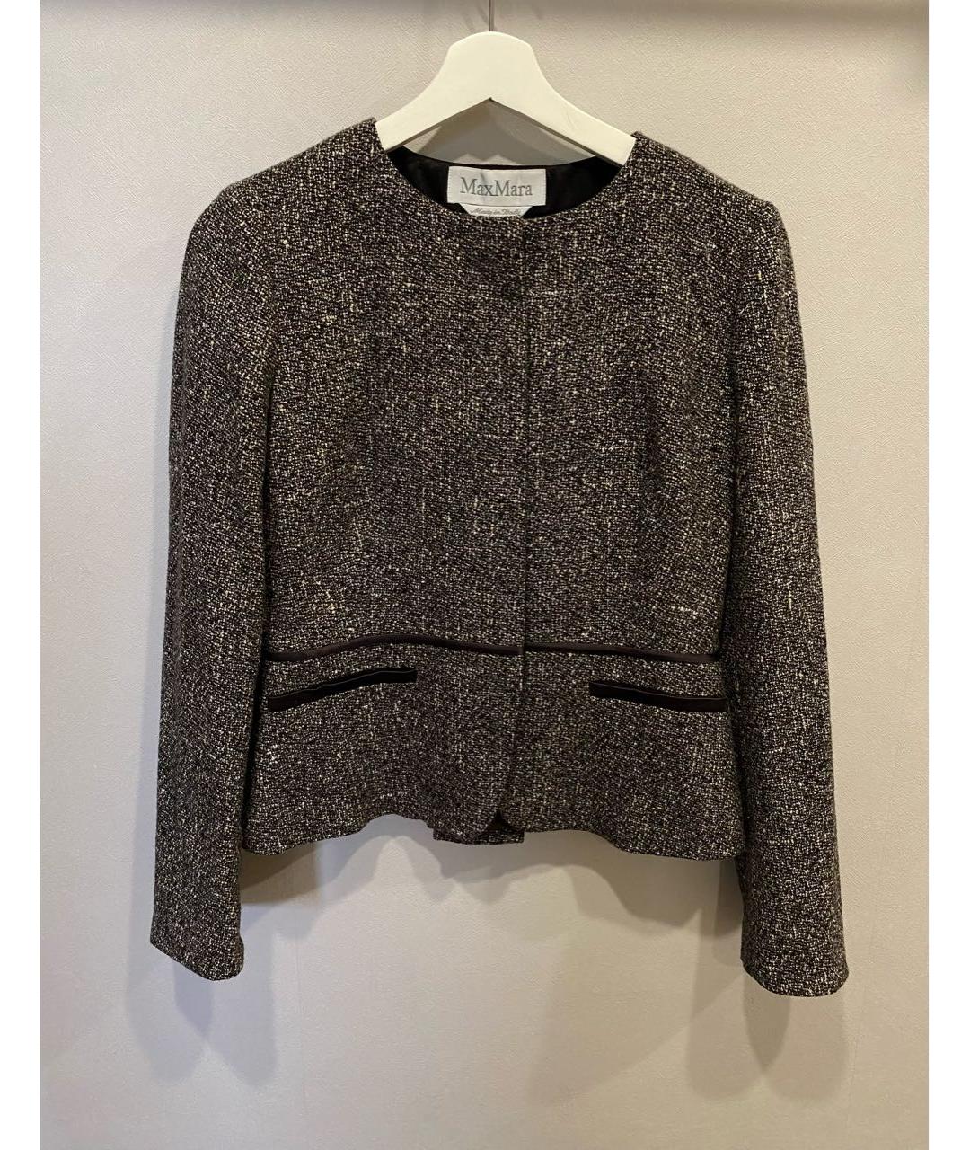 MAX MARA Серый шерстяной костюм с юбками, фото 8