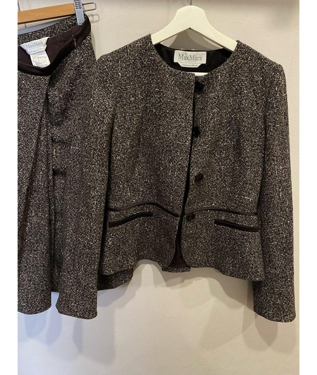 MAX MARA Серый шерстяной костюм с юбками, фото 6
