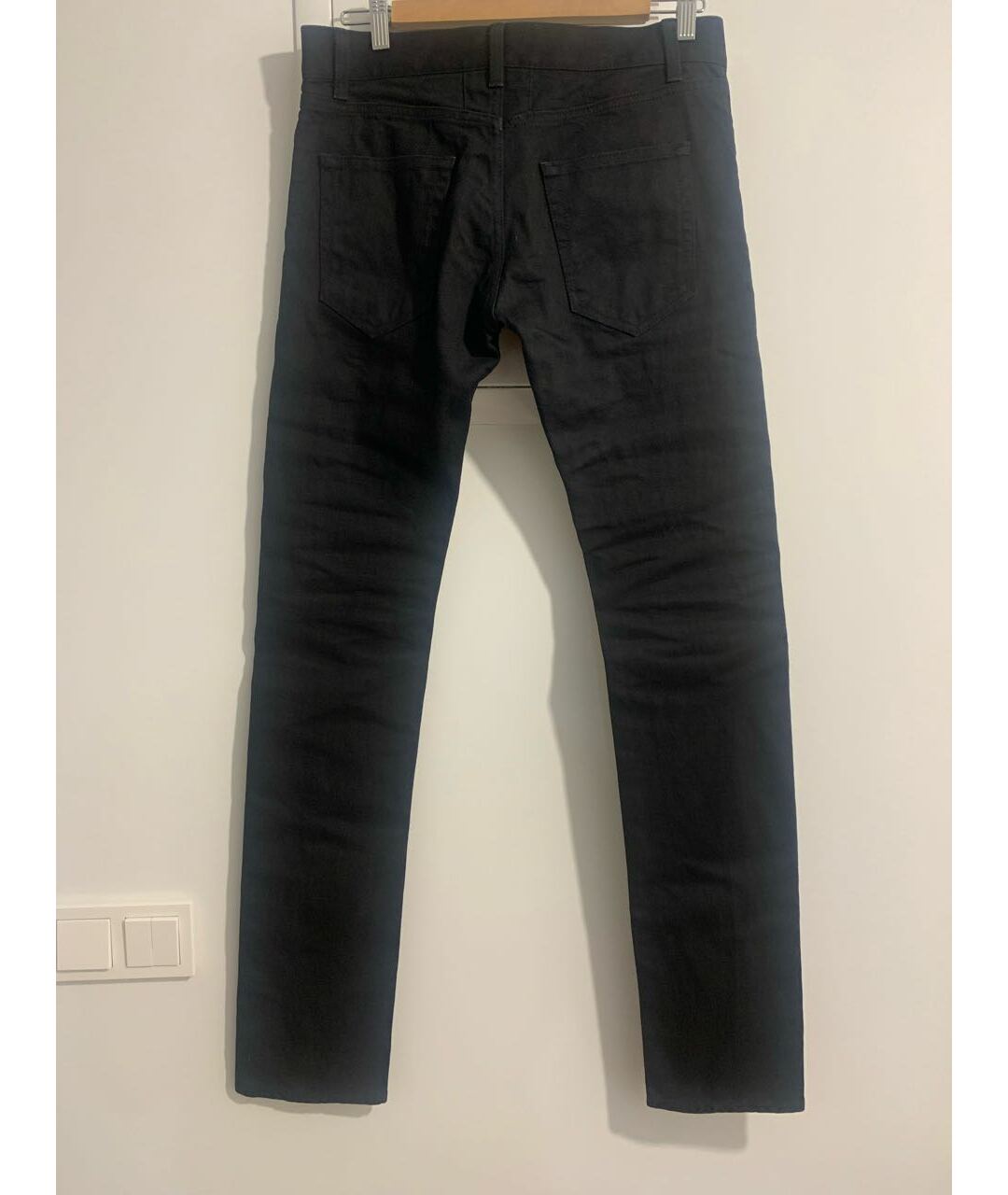 SAINT LAURENT Черные хлопковые прямые джинсы, фото 2