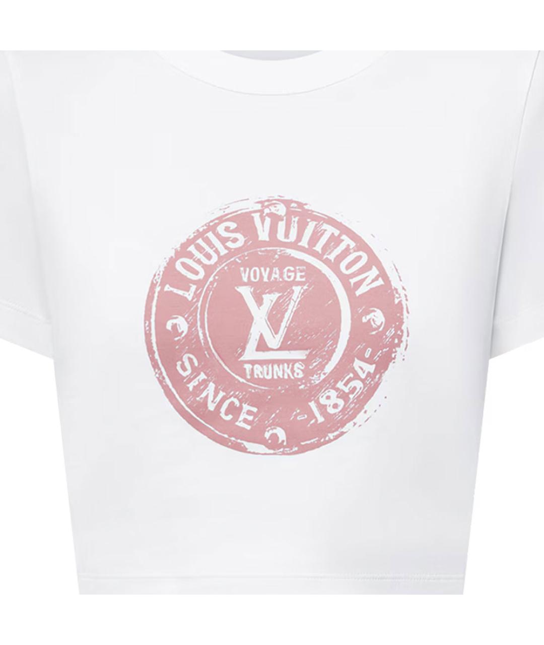 LOUIS VUITTON Белая хлопковая футболка, фото 2