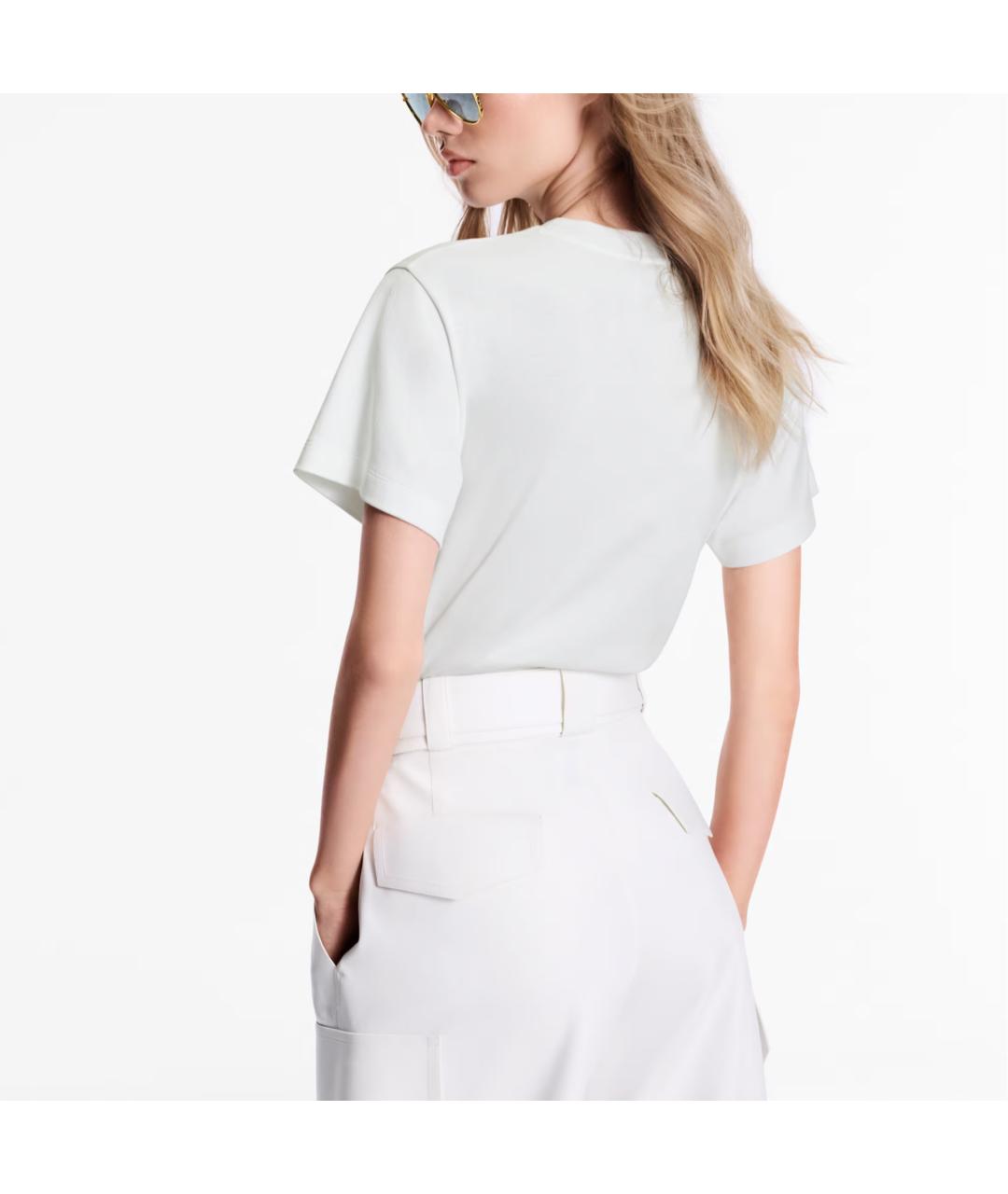 LOUIS VUITTON Белая хлопковая футболка, фото 4