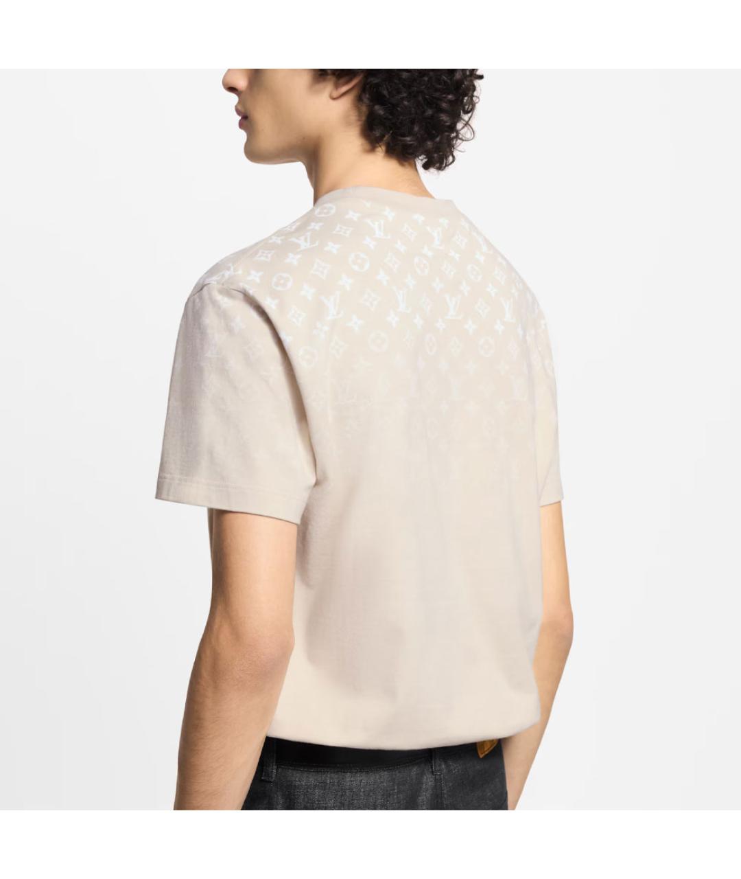 LOUIS VUITTON Хаки хлопковая футболка, фото 2