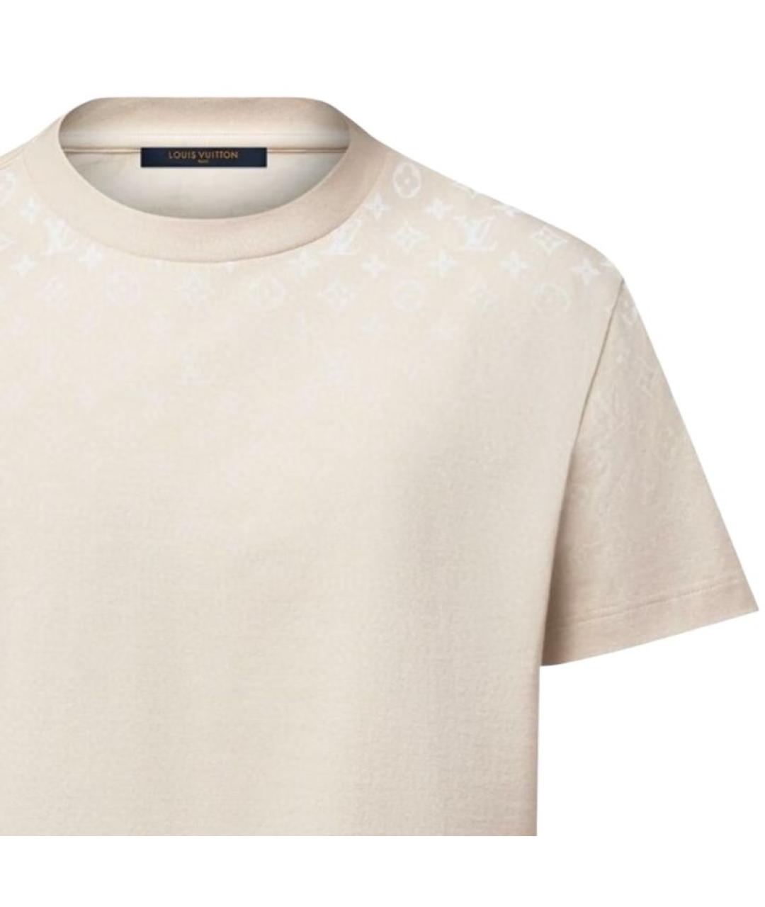 LOUIS VUITTON Хаки хлопковая футболка, фото 4