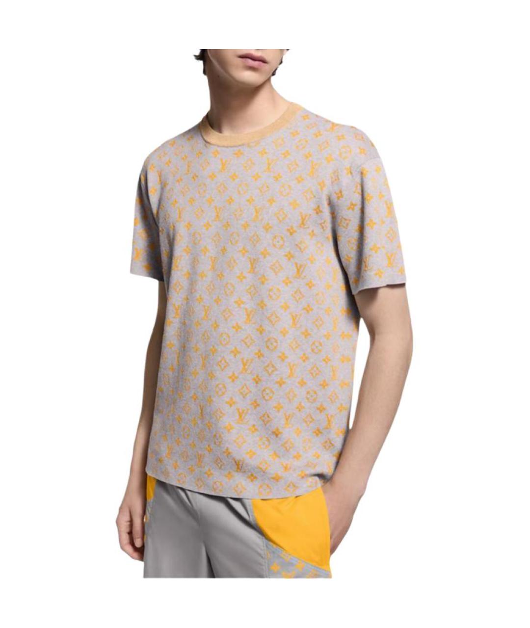 LOUIS VUITTON Бежевая хлопковая футболка, фото 2