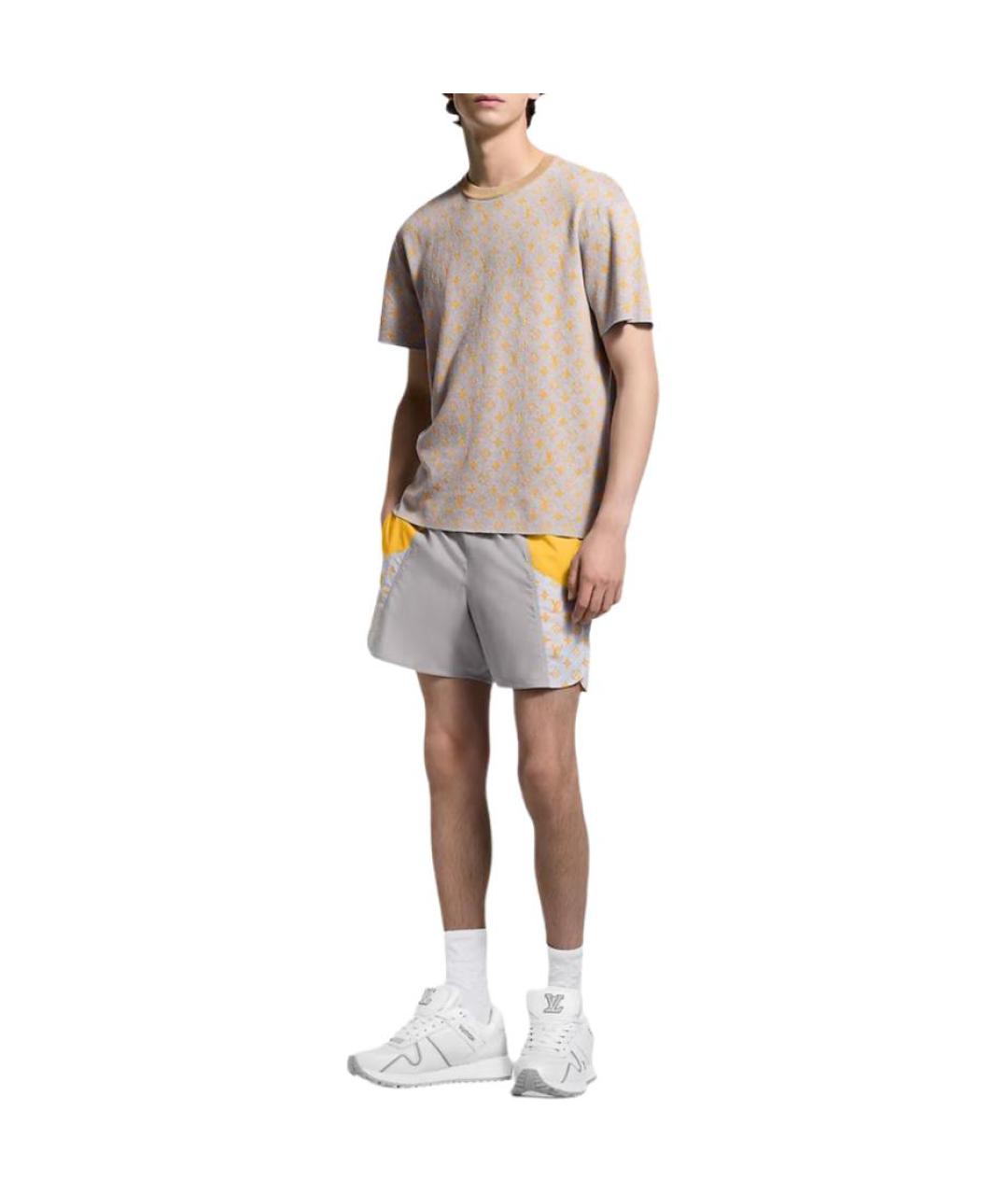 LOUIS VUITTON Бежевая хлопковая футболка, фото 4