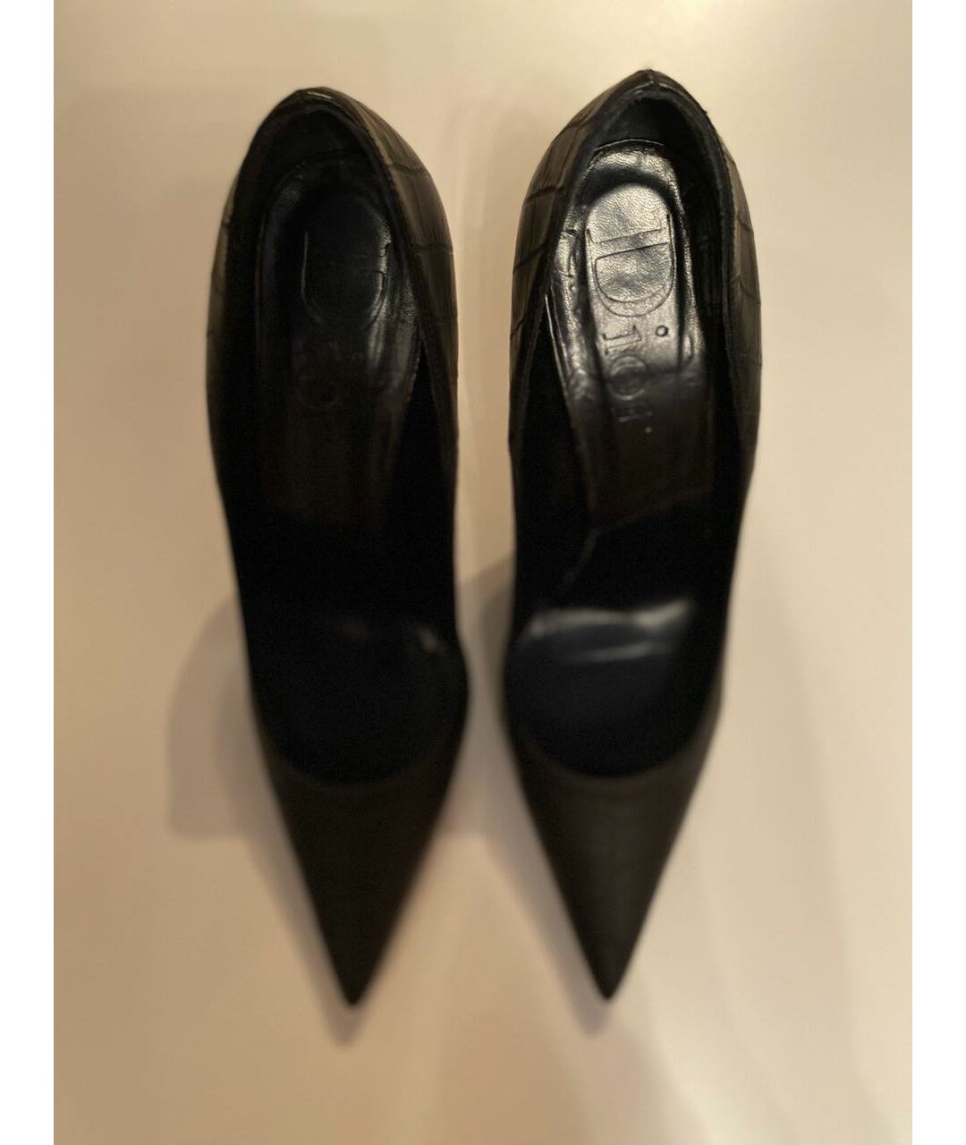 CHRISTIAN DIOR Черные кожаные туфли, фото 3