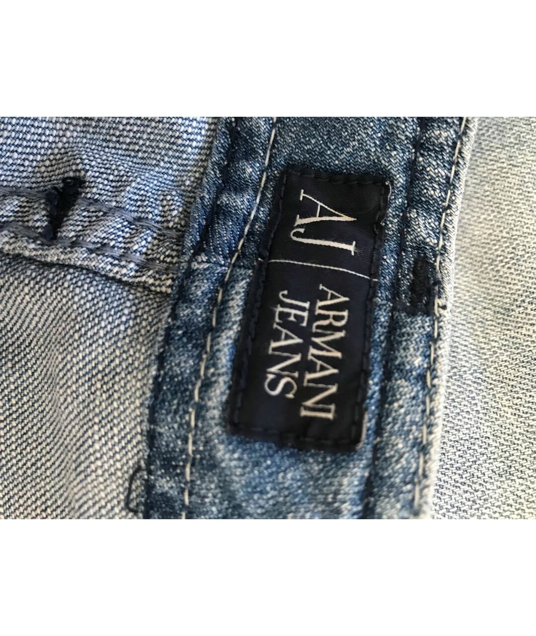 ARMANI JEANS Голубые хлопко-полиэстеровые джинсы клеш, фото 4