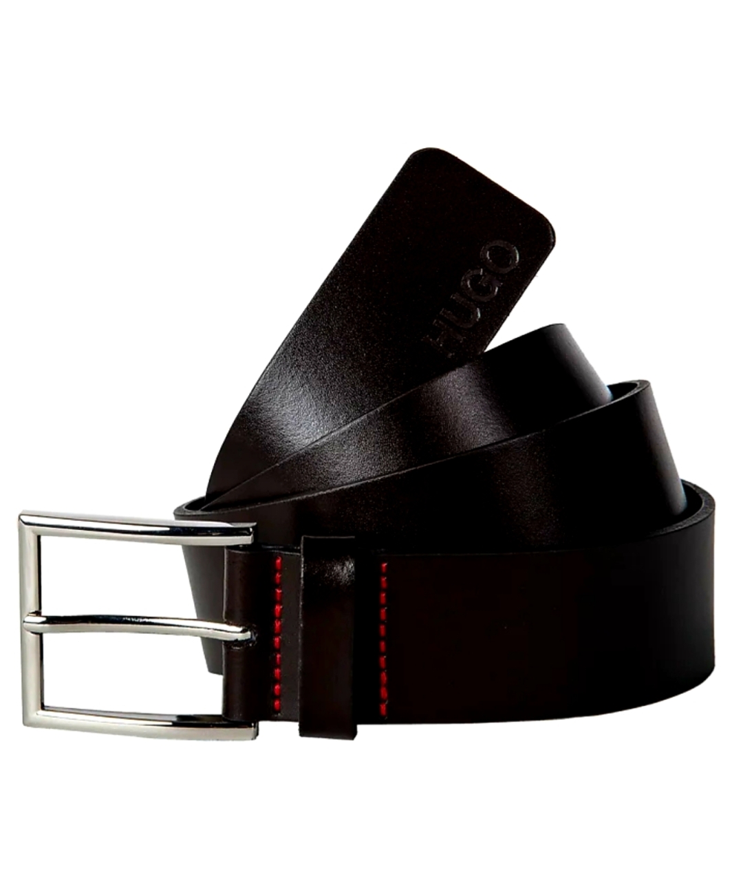 HUGO BOSS Коричневый кожаный ремень, фото 1