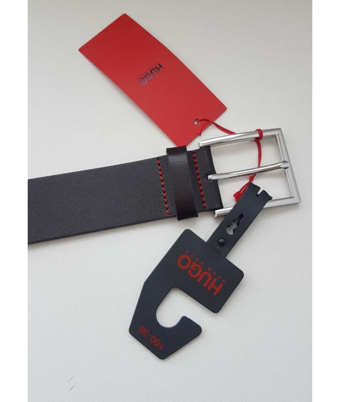 HUGO BOSS Коричневый кожаный ремень, фото 3