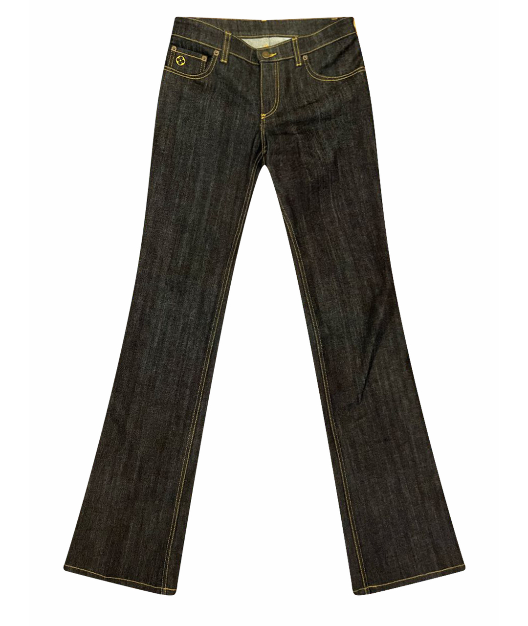 LOUIS VUITTON PRE-OWNED Темно-синие хлопковые прямые джинсы, фото 1