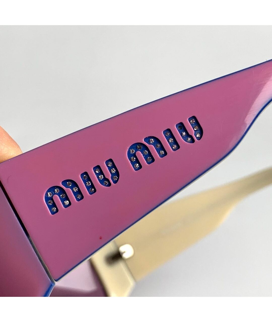 MIU MIU Розовые пластиковые солнцезащитные очки, фото 8