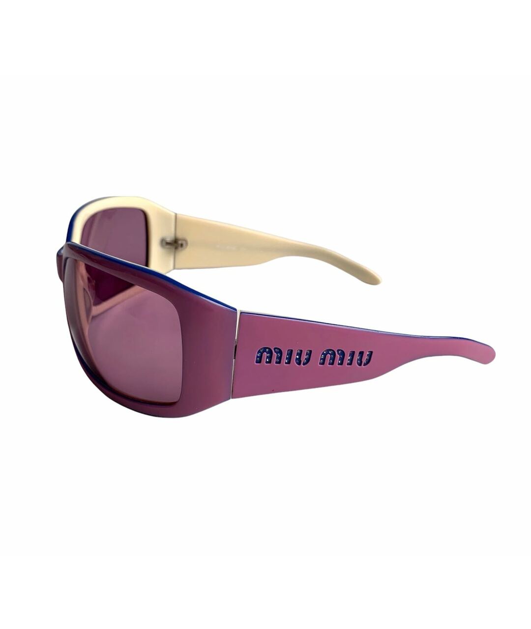 MIU MIU Розовые пластиковые солнцезащитные очки, фото 1