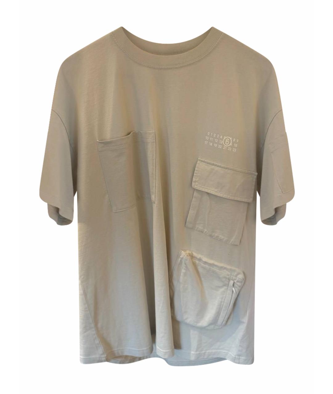 MAISON MARGIELA Бежевая хлопковая футболка, фото 1