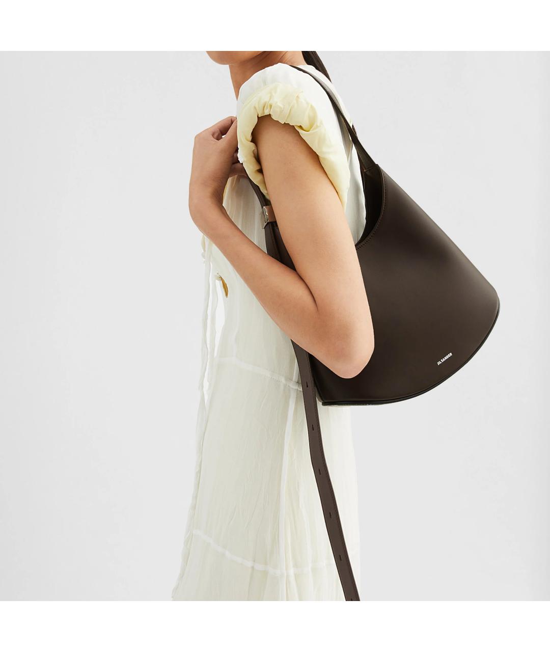 JIL SANDER Коричневая сумка через плечо, фото 5