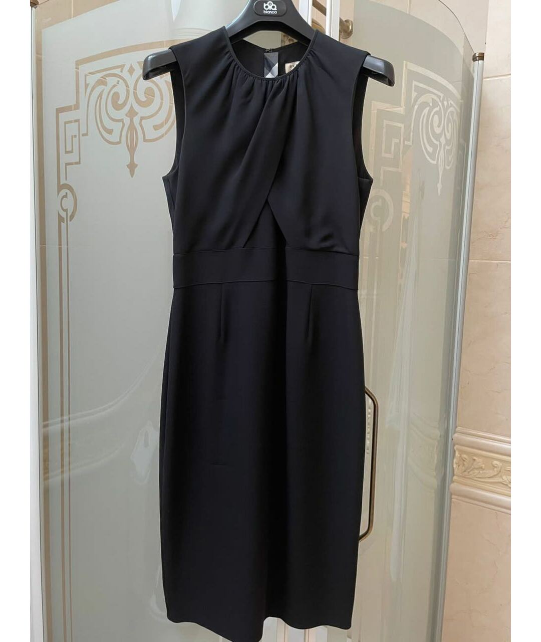BURBERRY Черное шелковое коктейльное платье, фото 6