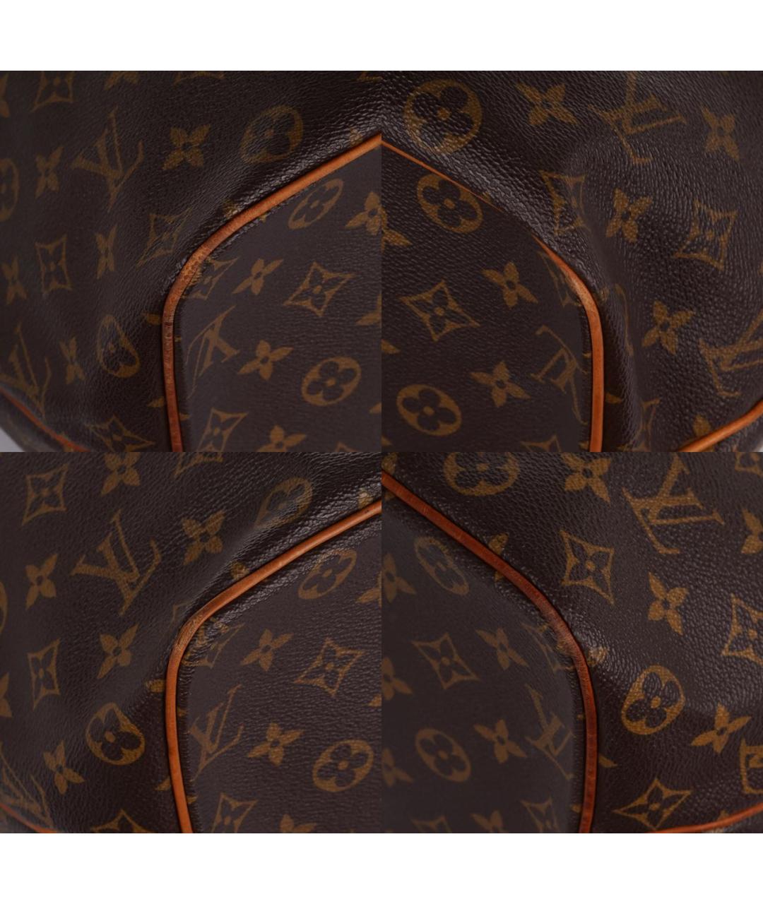 LOUIS VUITTON Коричневая кожаная сумка тоут, фото 8