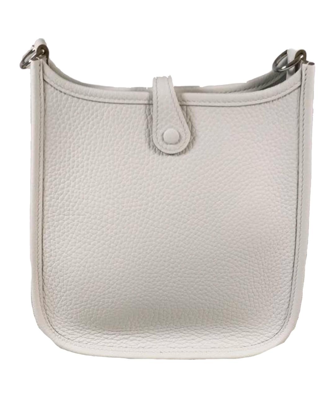 HERMES Белая кожаная сумка через плечо, фото 2