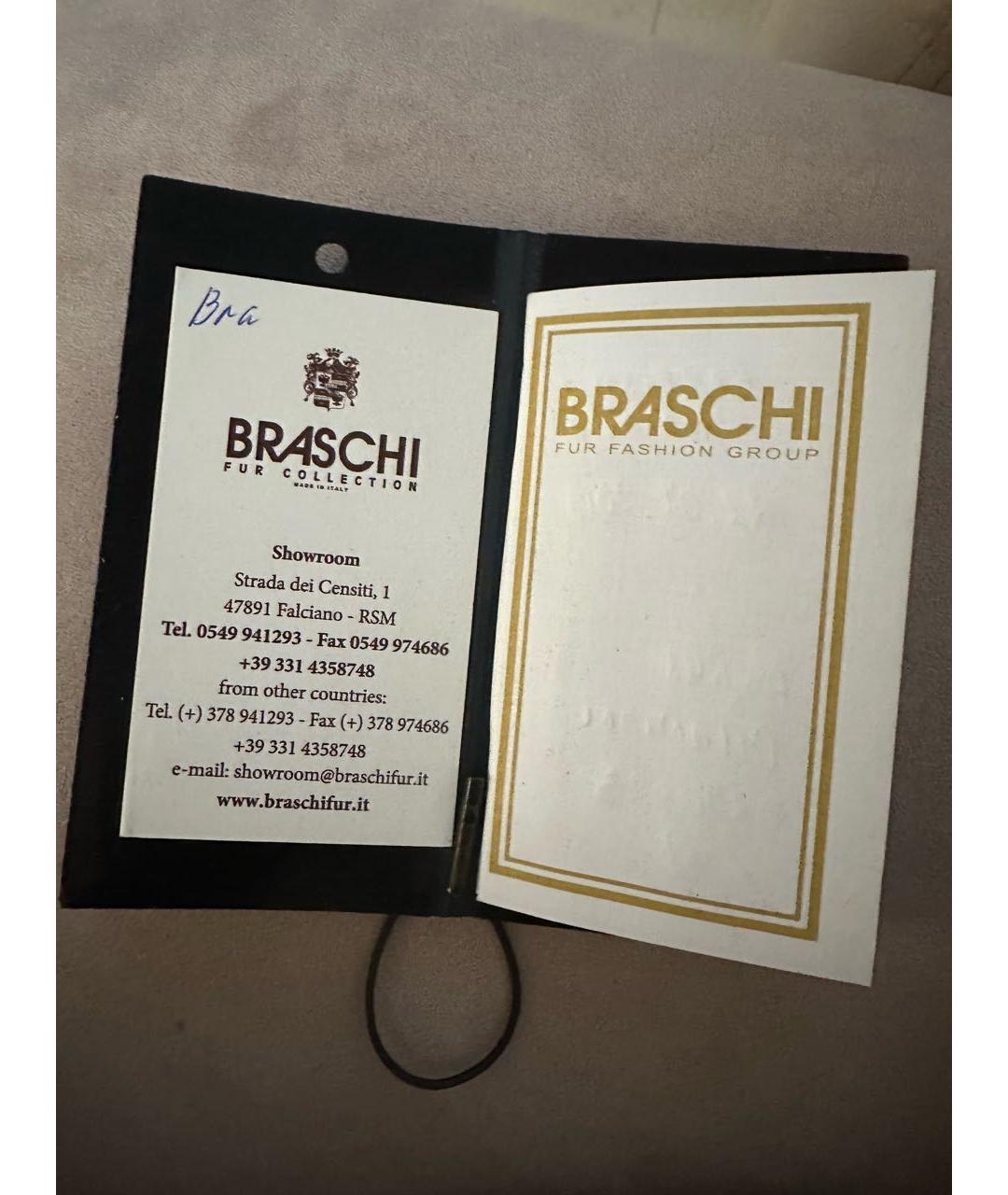 BRASCHI Антрацитовая меховая шуба, фото 5