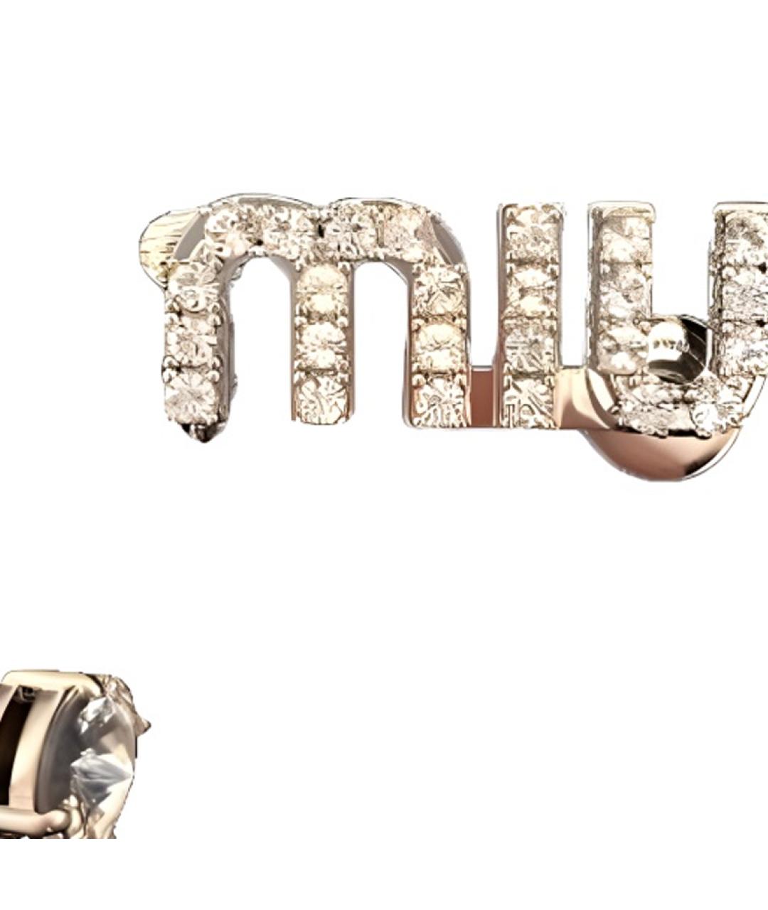 MIU MIU Серебряные металлические серьги, фото 2