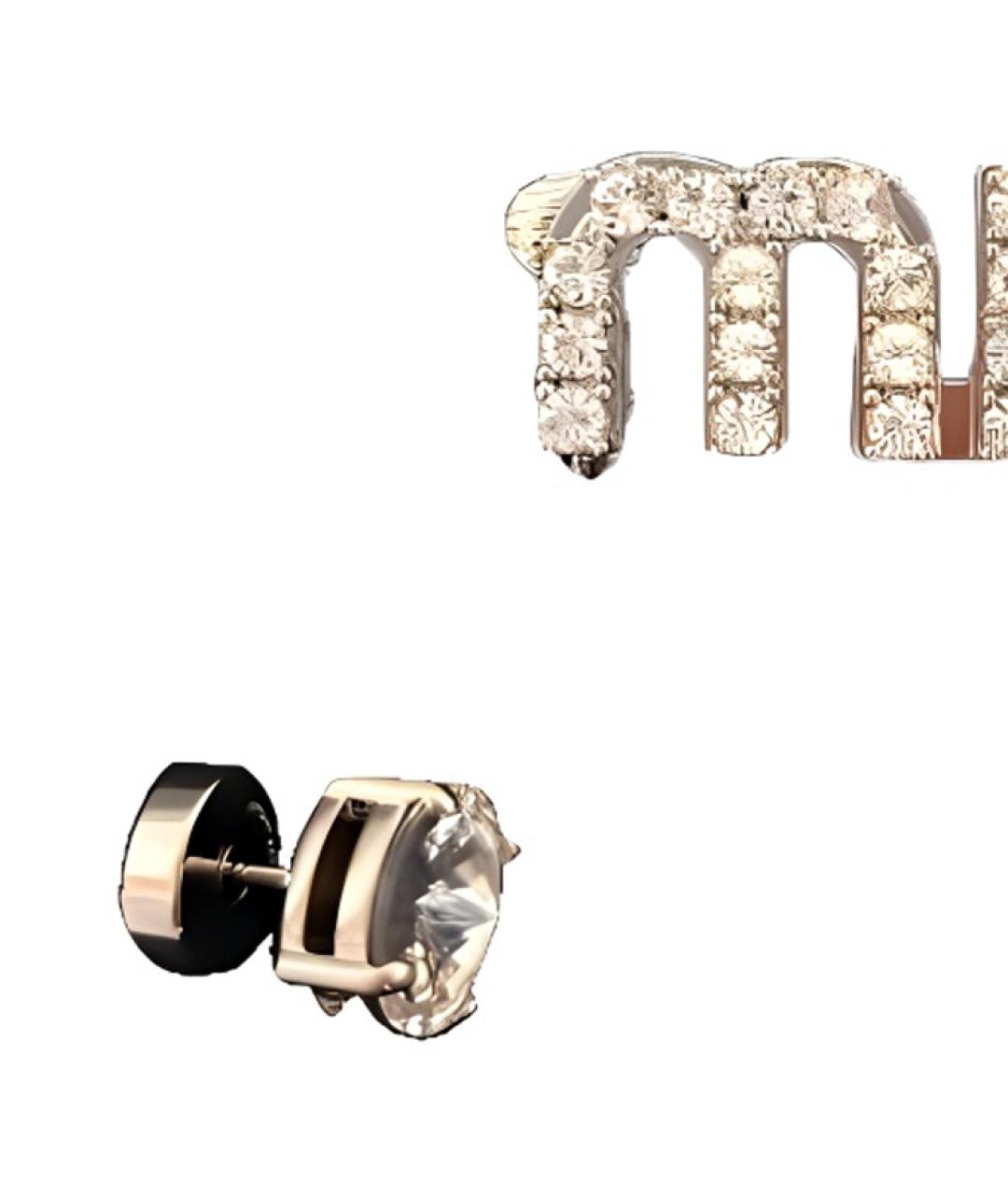 MIU MIU Серебряные металлические серьги, фото 3