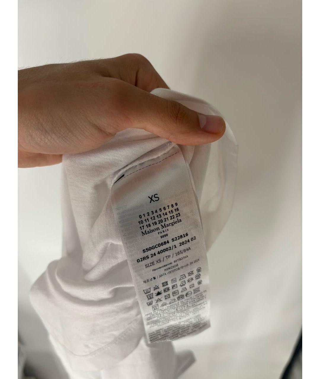 MAISON MARGIELA Белая хлопковая футболка, фото 4