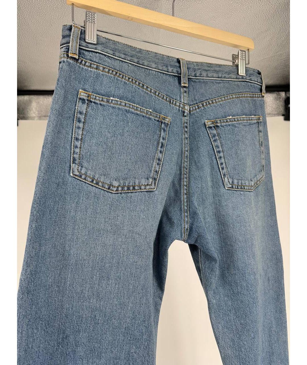 SAINT LAURENT Голубые хлопковые джинсы скинни, фото 5