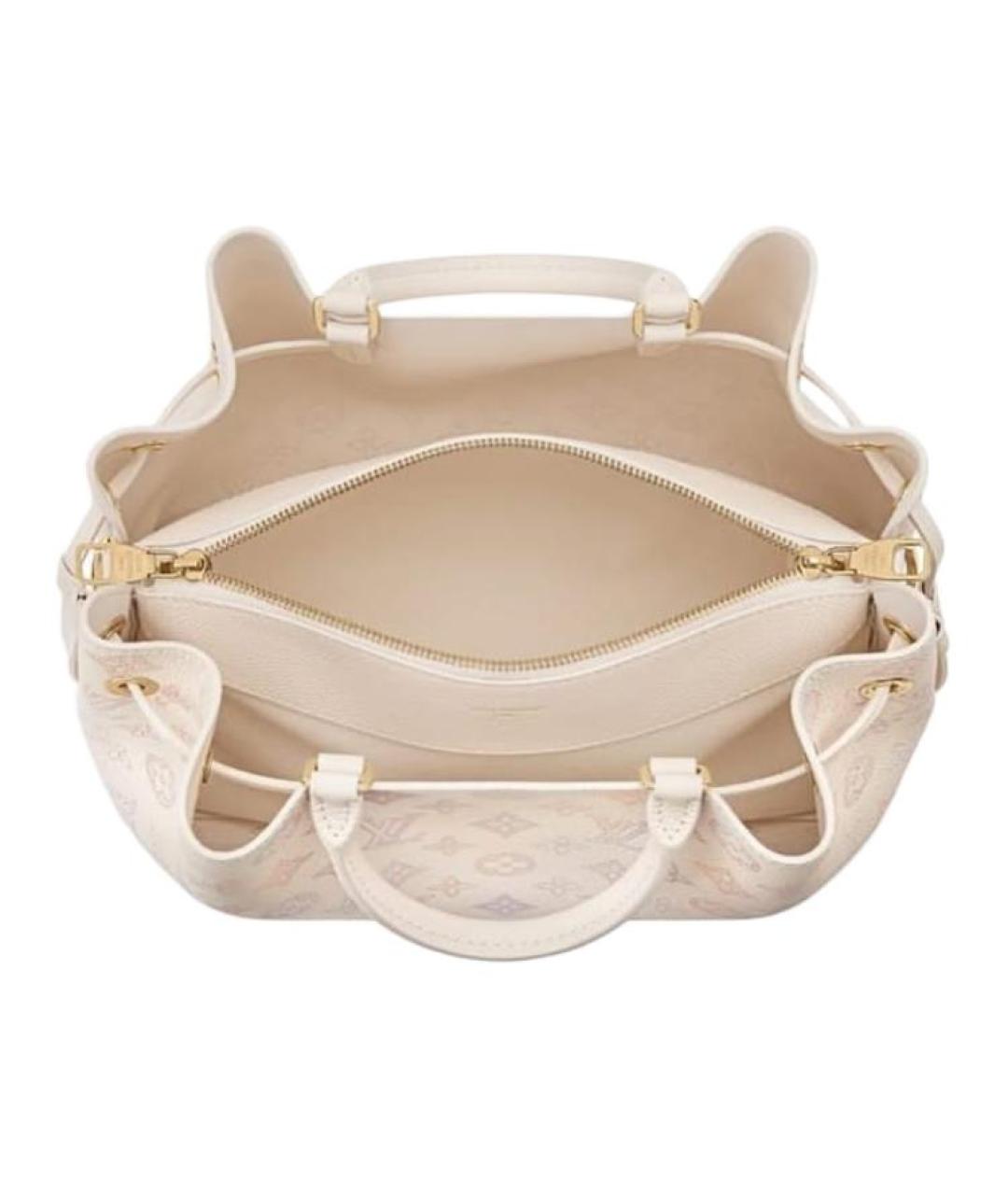 LOUIS VUITTON Бежевая кожаная сумка через плечо, фото 2