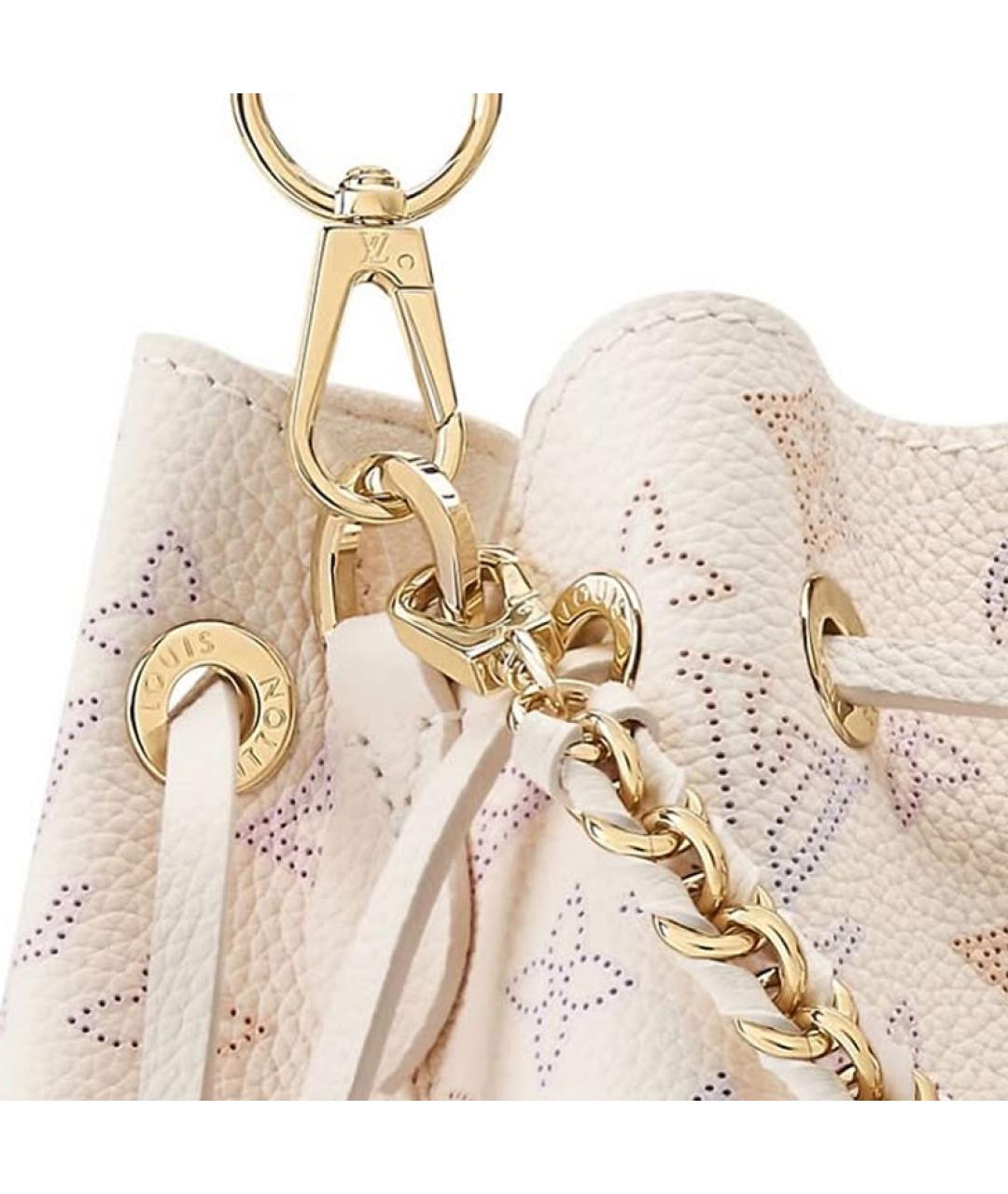 LOUIS VUITTON Бежевая кожаная сумка через плечо, фото 3