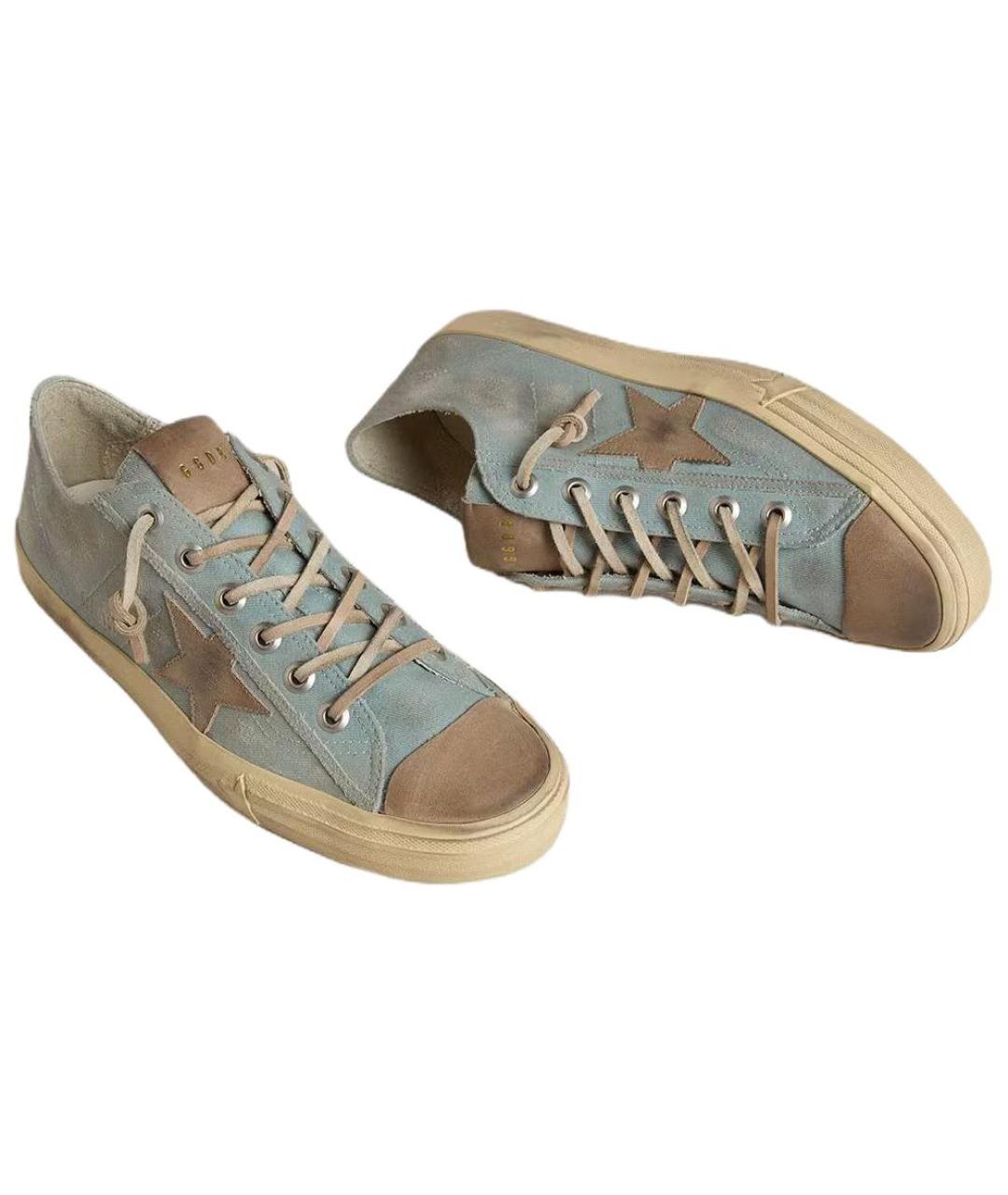 GOLDEN GOOSE DELUXE BRAND Голубые низкие кроссовки / кеды, фото 3