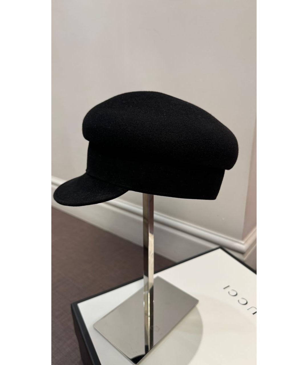 CHRISTIAN DIOR Черная шерстяная кепка, фото 3