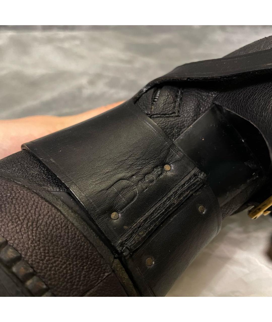 CHRISTIAN DIOR Черные кожаные ботильоны, фото 6